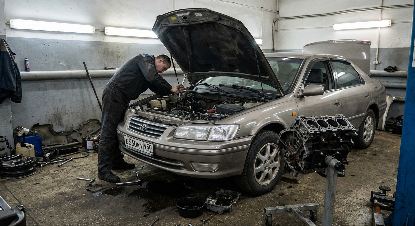 Ремонт Toyota Camry V50 после гидроудара